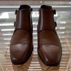 Men’s cognac dress boots